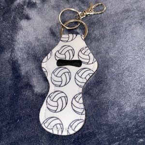 New Volleyball chapstick holder keychain